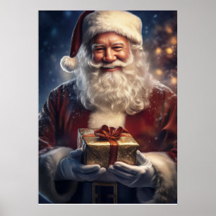 Poster Carte de Noël du Père Noël