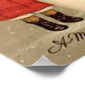 Poster Carte de Noël pour enfants et neiges (Coin)