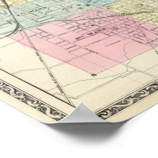 Poster Carte de Normal, Bloomington (Coin)