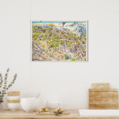 Poster Carte de Palm Springs (Cuisine)