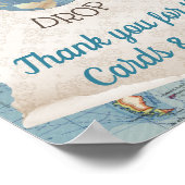 Poster Carte de pancarte de table de cadeau de douche de (Coin)