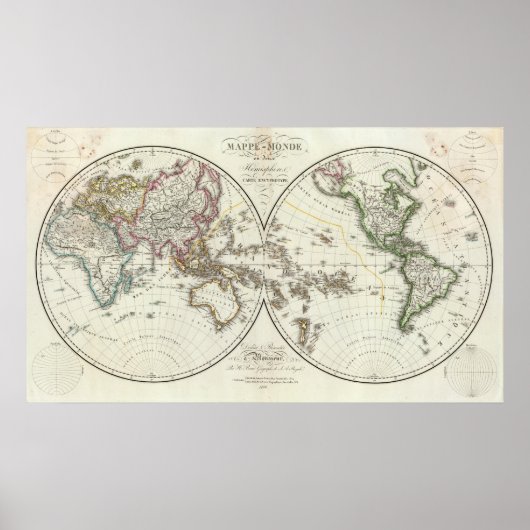 Poster Carte de Paris Atlas (Devant)