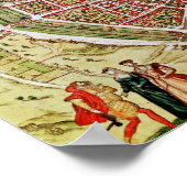 Poster Carte de Paris de Civitates orbis terrarrum (Coin)