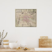 Poster Carte de Paris et de ses environs (Cuisine)