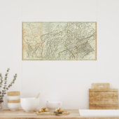 Poster Carte De Pennsylvanie (Cuisine)