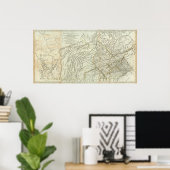 Poster Carte De Pennsylvanie (Bureau à domicile)