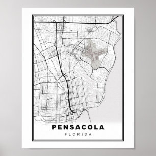 Poster Carte de Pensacola