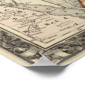 Poster Carte de Perse, Turquie En Asie Afghanistan (Coin)