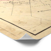 Poster Carte de Petaluma City 1877 (Coin)