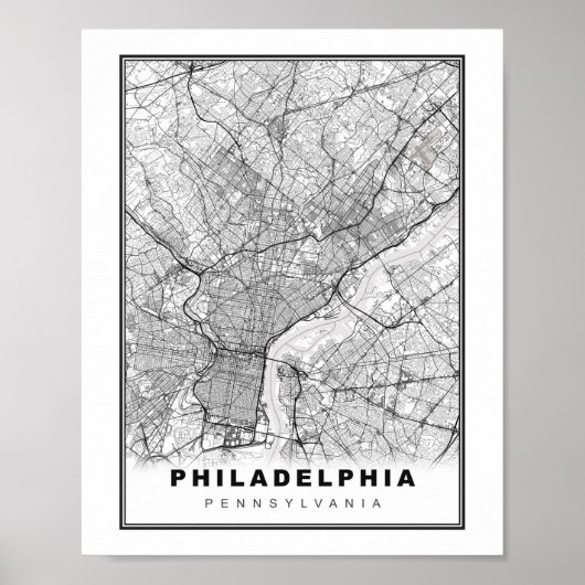 Poster Carte de Philadelphie (Devant)