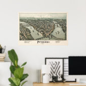 Poster Carte de Pittsburgh (Fowler) - 1902, BigMapBlog.co (Bureau à domicile)