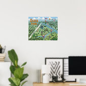 Poster Carte de plaisir de Zilker Park (Bureau à domicile)
