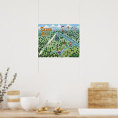Poster Carte de plaisir de Zilker Park (Cuisine)