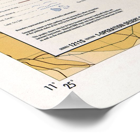 POSTER CARTE DE PLANIFICATION DE L'OPÉRATION STORM DE DÉS (Coin)