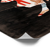 Poster Carte de plaque de licence des États-Unis - Couleu (Coin)