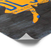 Poster Carte de plaque de licence des États-Unis sur Plan (Coin)