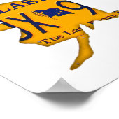 Poster Carte de plaque de licence des États-Unis sur Whit (Coin)