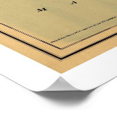 Poster Carte de Porto Rico par Colton 1886 (Coin)