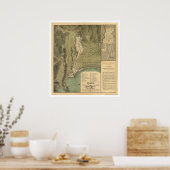 Poster Carte de Porto Rico par Federico Drouyn 1888 (Cuisine)