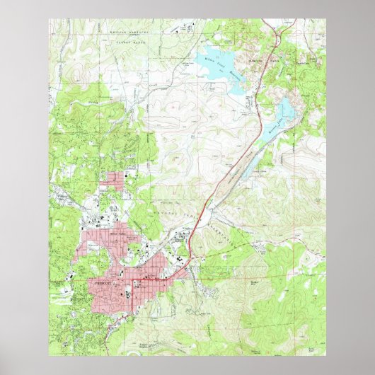 Poster Carte de Prescott Arizona (1973) (Devant)