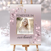 Poster Carte de programme funéraire Sérénité florale