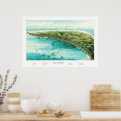 Poster Carte de Provincetown, Cape Cod de 1910 (Cuisine)