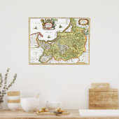 Poster Carte de Prusse orientale (Cuisine)