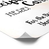 Poster Carte de recette à placer Noël Mariage Fête  Affic (Coin)