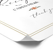 Poster Carte de recette Chic Boho Fête des mariées (Coin)