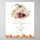 Poster Carte de recette citrouille de Fête des mariées d' (Devant)