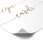 Poster Carte de recette de calligraphie dorée élégante (Coin)