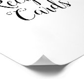 Poster Carte de recette de calligraphie noire (Coin)