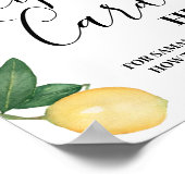 Poster Carte de recette de citrons laisser ici Panneau de (Coin)