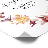 Poster Carte de recette de mariage automnal avec citrouil (Coin)