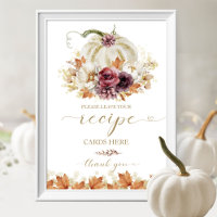 Carte de recette élégante pour la douche de la mar
