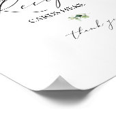 Poster Carte de recette Fête des mariées verte (Coin)