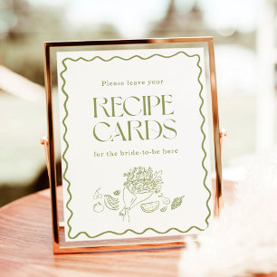 Poster Carte de recette nuptiale fraîche du marché