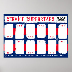 Poster Carte de reconnaissance de photos mensuelle person