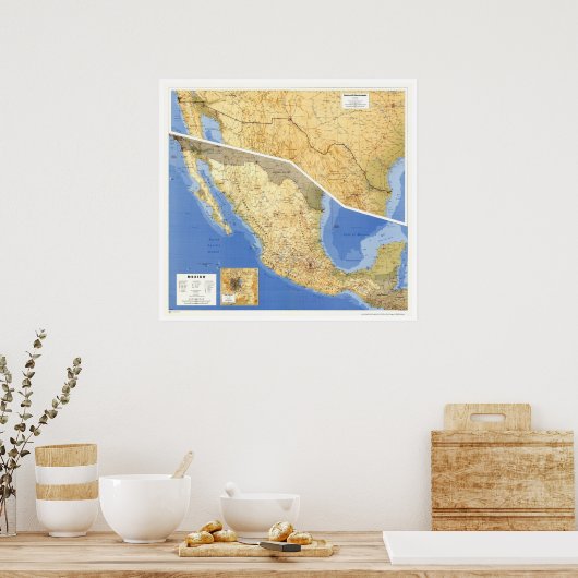 Poster Carte de référence du Mexique - 1993 (Cuisine)