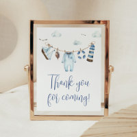 Carte de remerciements de Baby shower Nautical Aho