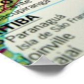 Poster Carte de Rio de Janeiro (Coin)