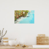 Poster Carte de Rio de Janeiro (Cuisine)