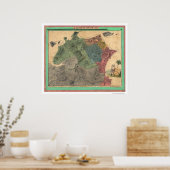 Poster Carte de Rio de Janeiro par Michellerie 1831 (Cuisine)