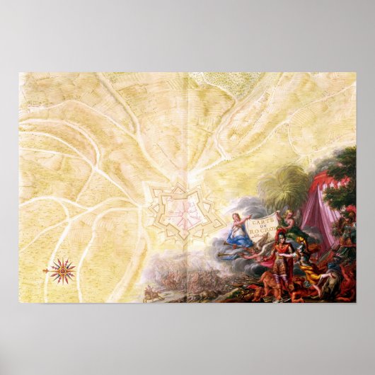Poster Carte de Rocroi, de 'Atlas de Louis XIV' (Devant)