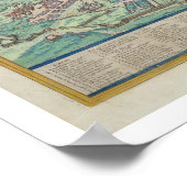 Poster Carte de Rome, de Civitates Orbis Terrarum par Ge (Coin)