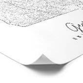 Poster Carte de rue Géorgie minimale (Coin)