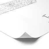 Poster Carte de rue minimale du Tennessee (Coin)