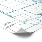 Poster Carte de Sacramento California (1994) (Coin)