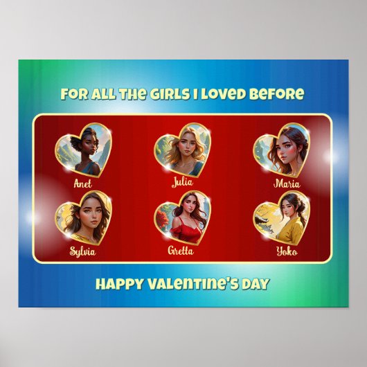 Poster Carte de Saint Valentin pour un Bachelorette (Devant)