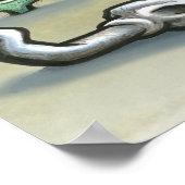 Poster Carte de San Antonio TEXAS (Coin)